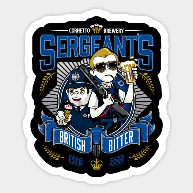 Sergeant's British Bitter - Hot Fuzz - Beer Label Sticker by Nemons